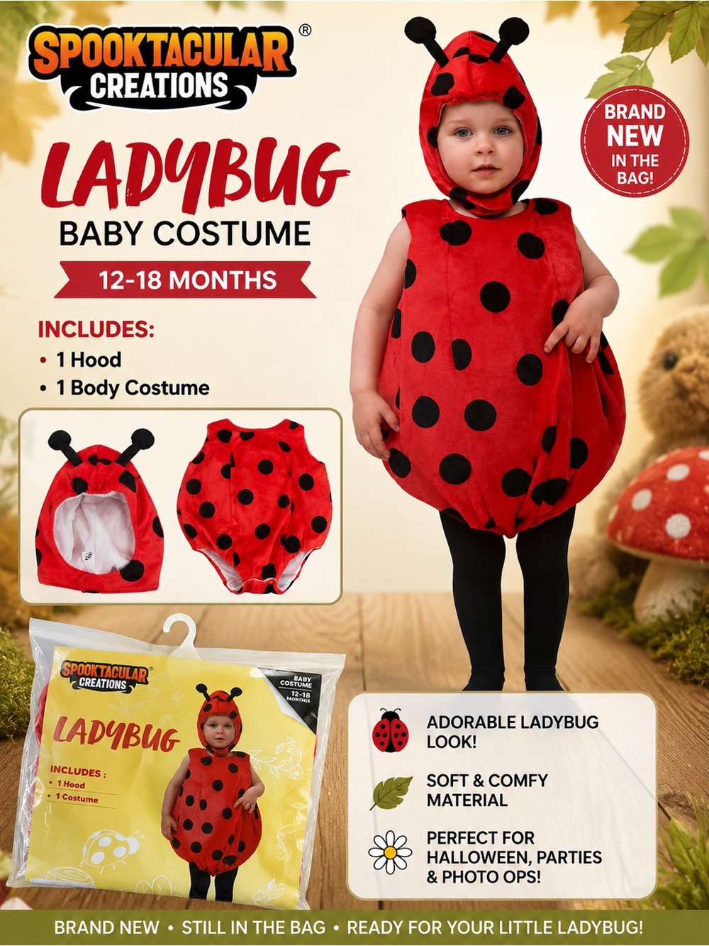 Spooktacular Creations Baby Ladybug Costume - Red